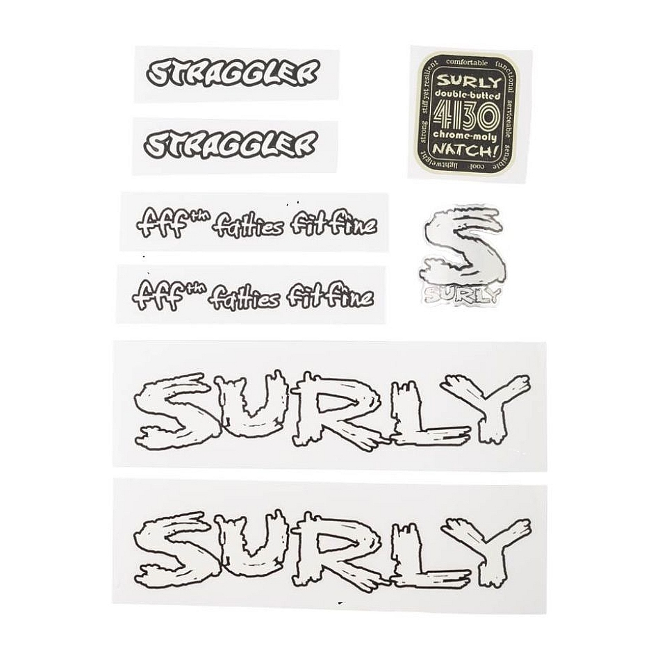 Produktbild von Surly Straggler Rahmen Aufkleber Set - weiß