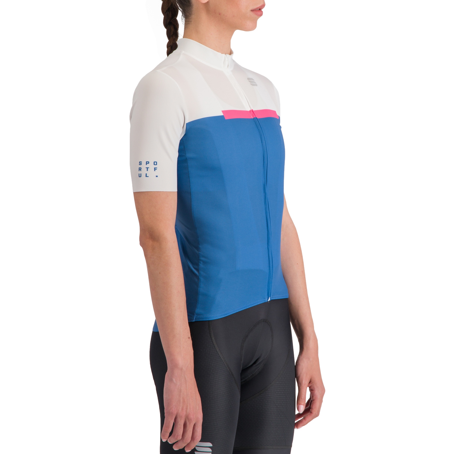 Picture of Sportful Pista Women&#039;s Jersey - 497 Blue Denim White