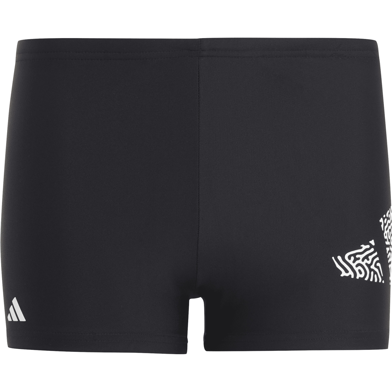 Produktbild von adidas 3 Bar Logo Boxer-Badehose Kinder - schwarz/weiß HR7480