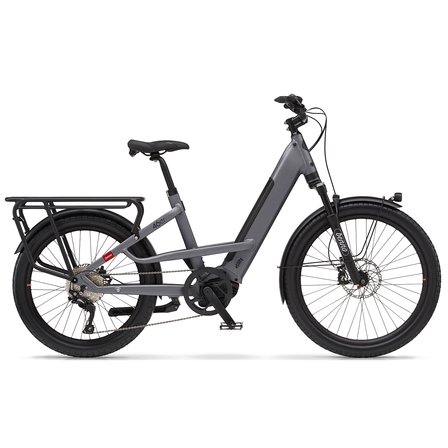 Productfoto van Benno Bikes 46er 10D CX - Bakfiets E-Bike - 2023 - Anthracite Gray