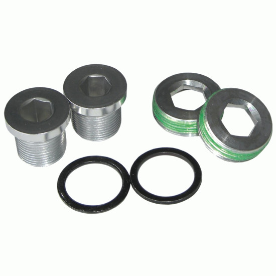 Picture of SRAM Crank Arm Bolt Kit M15/M22 Alloy Self-Extracting for ISIS and Howitzer Cranks - 2 Pieces - 11.6900.002.070 - silver