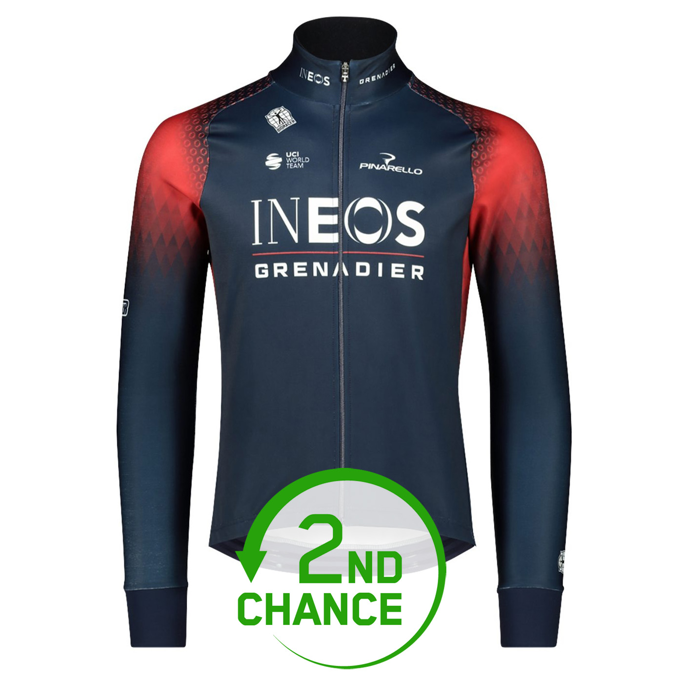 Picture of Bioracer Ineos Grenadiers Icon Tempest Protect Jacket - navy blue/red - 2nd Choice