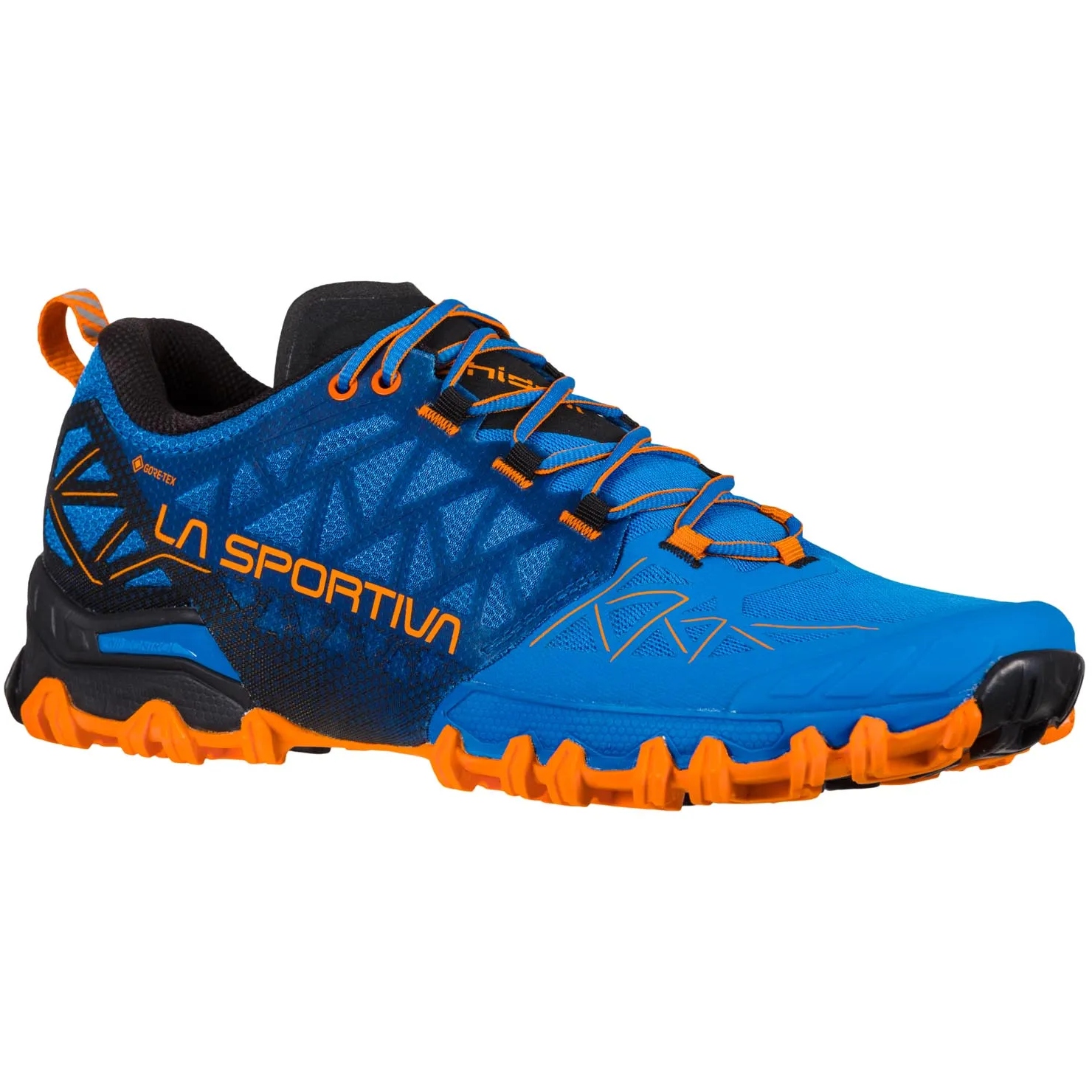 Picture of La Sportiva Bushido II GTX Running Shoes Men - Electric Blue/Tiger