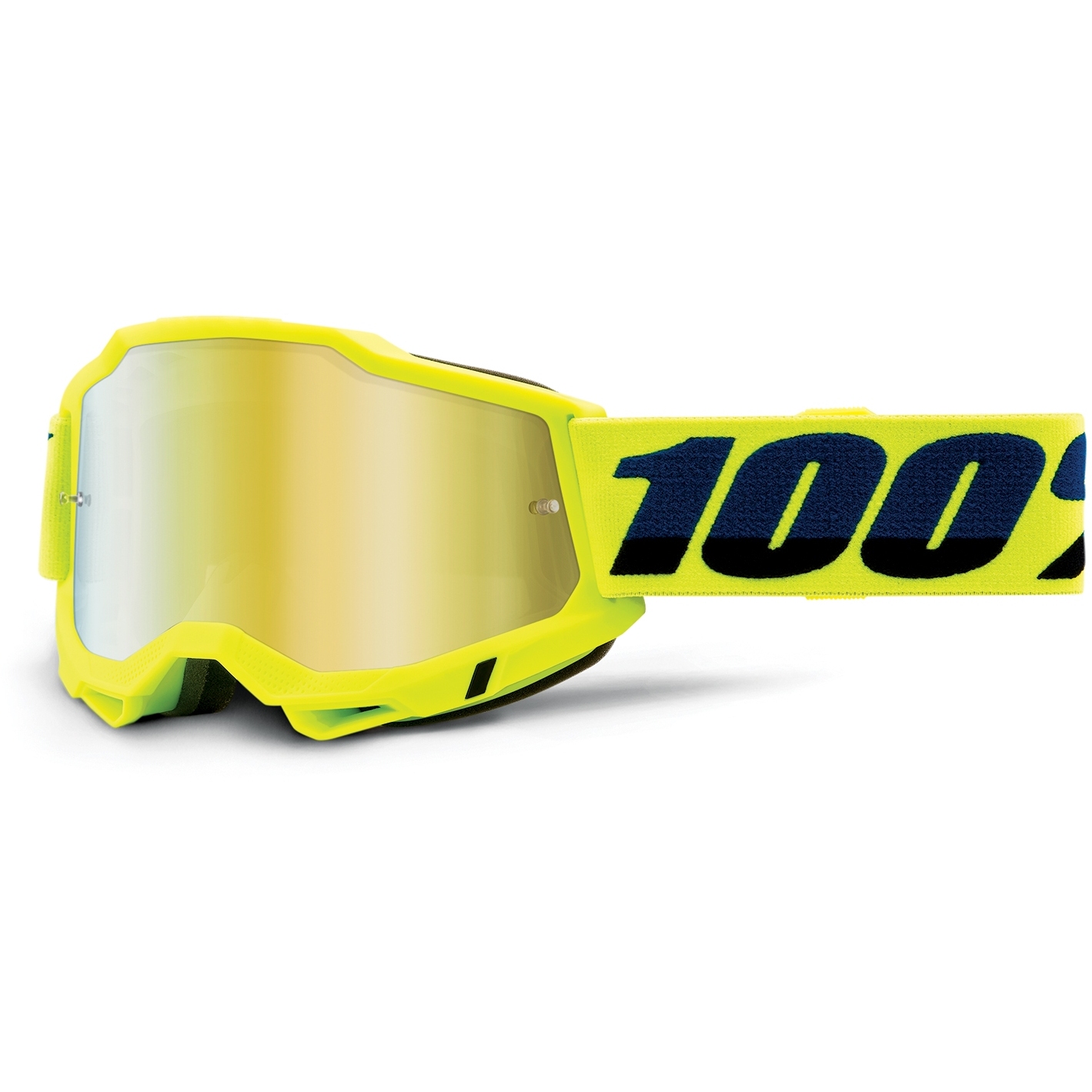 Picture of 100% Accuri 2 Junior Goggle - Mirror Lens - Fluo Yellow / Gold