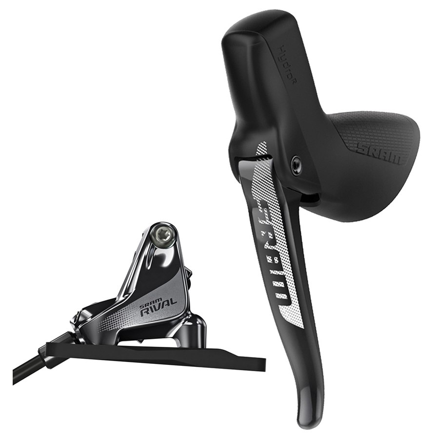 Picture of SRAM Rival 1 Hydraulic Brake Lever + Hydraulic Disc Brake - Flat Mount - left | front - black