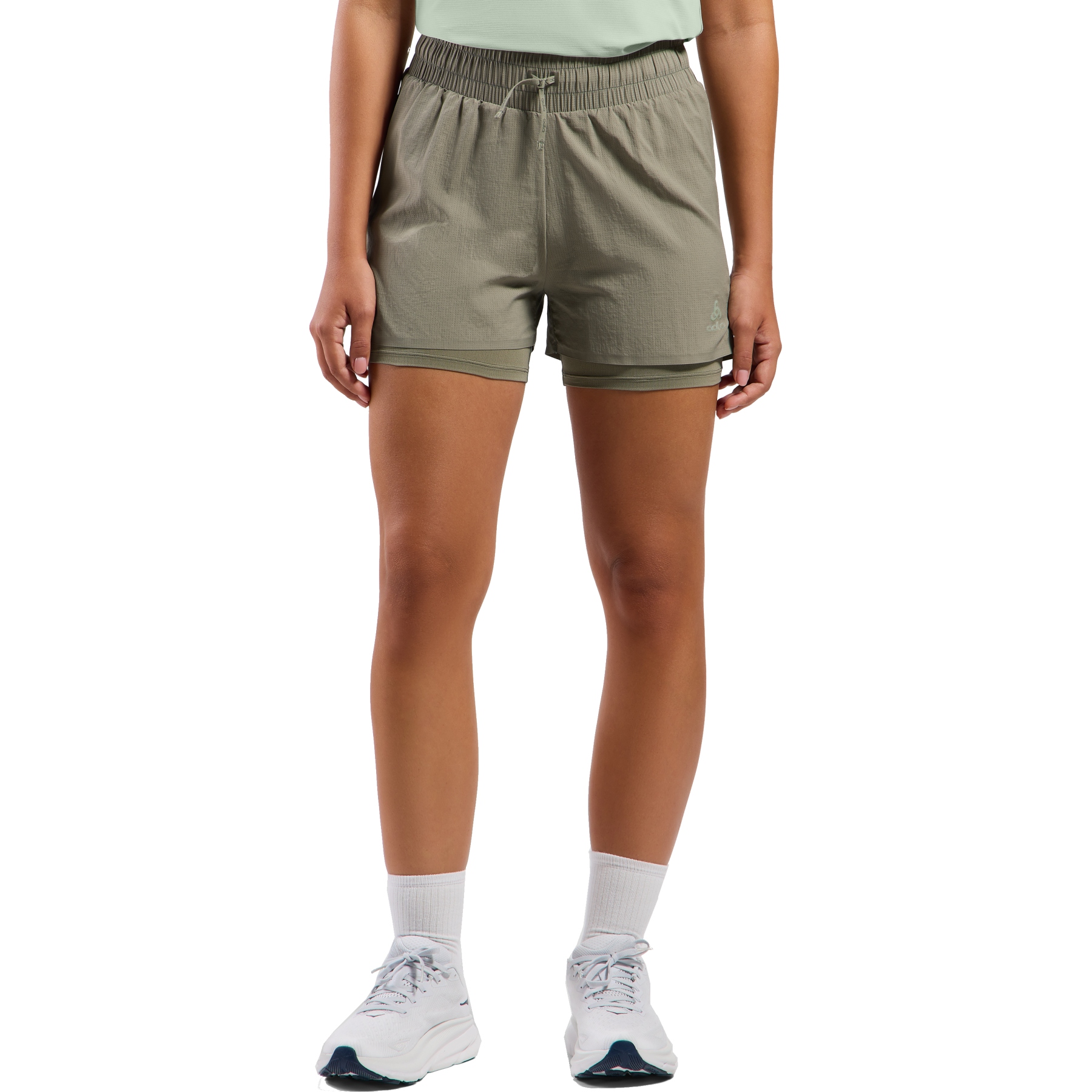 Immagine prodotto da Odlo Shorts da Running 3″ 2 in 1 Donna - Zeroweight 2.0 - vetiver