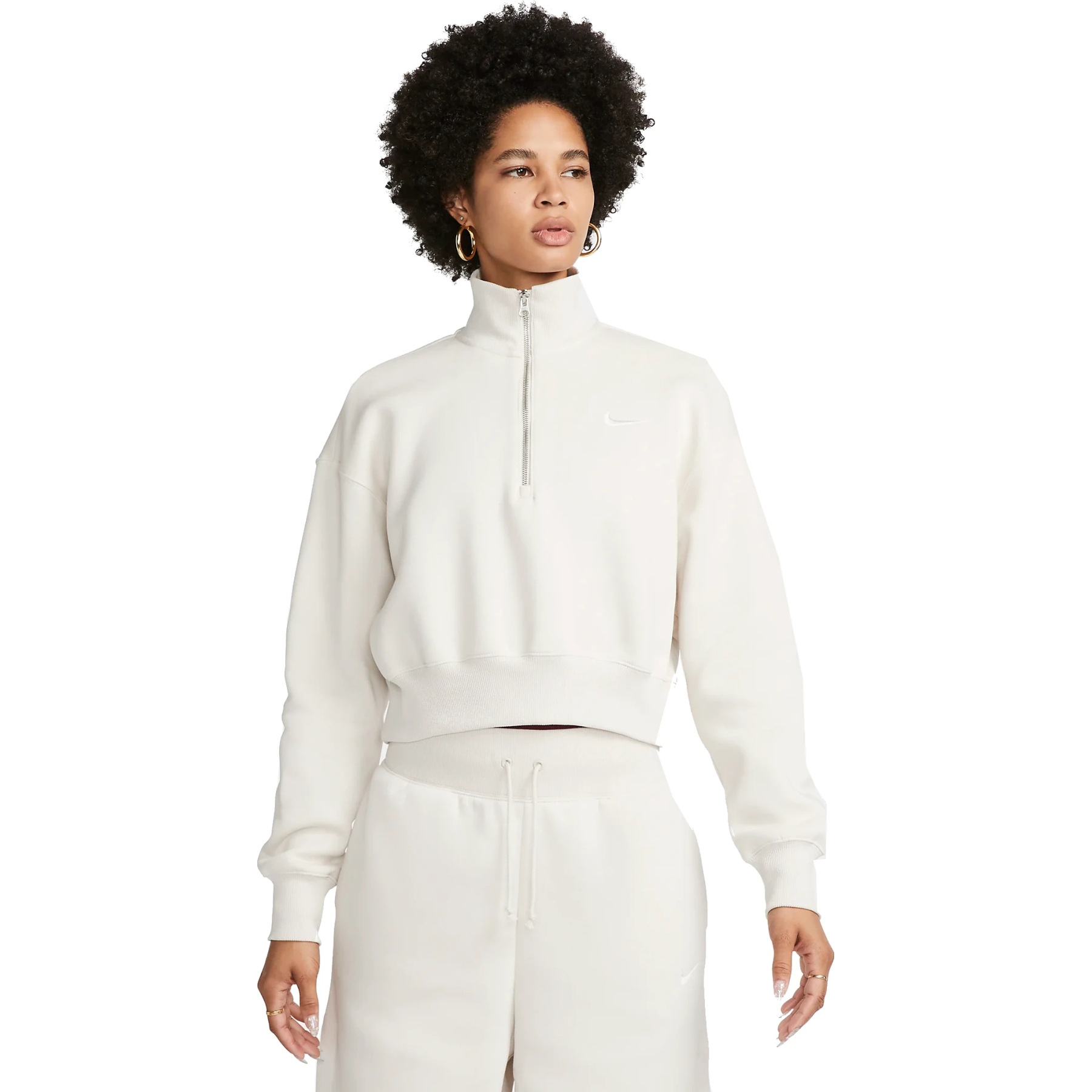 Produktbild von Nike Sportswear Phoenix Fleece Extragroßer 1/2-Zip Sweater für Damen - lite orewood brown/sail DQ5767-104