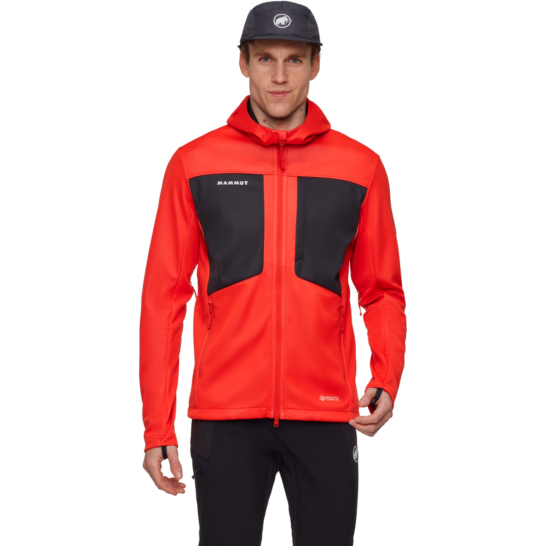 Bild von Mammut Ultimate VIII Softshelljacke mit Kapuze Herren - mammut red-black