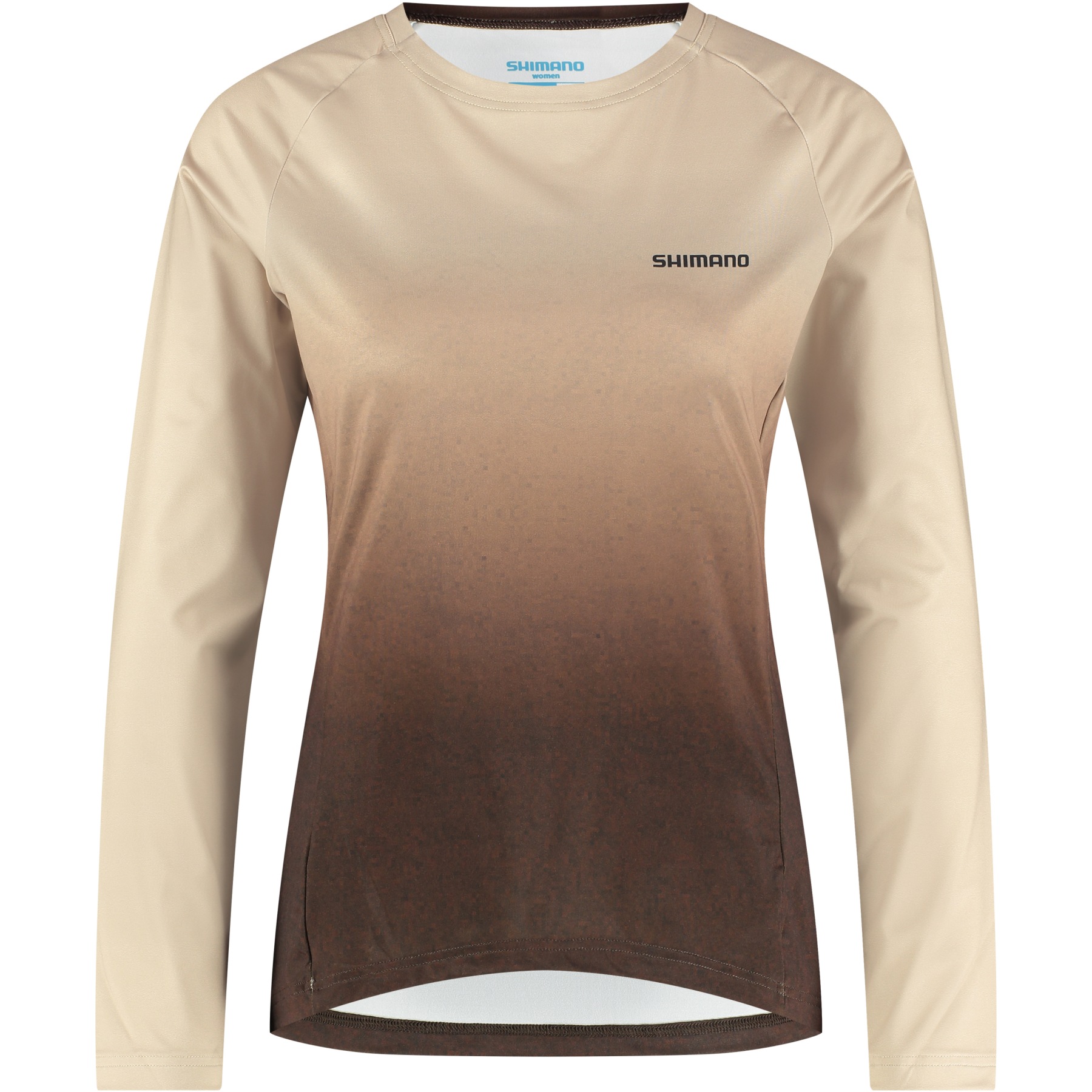 Produktbild von Shimano Saiko Printed Langarmtrikot Damen - feather beige