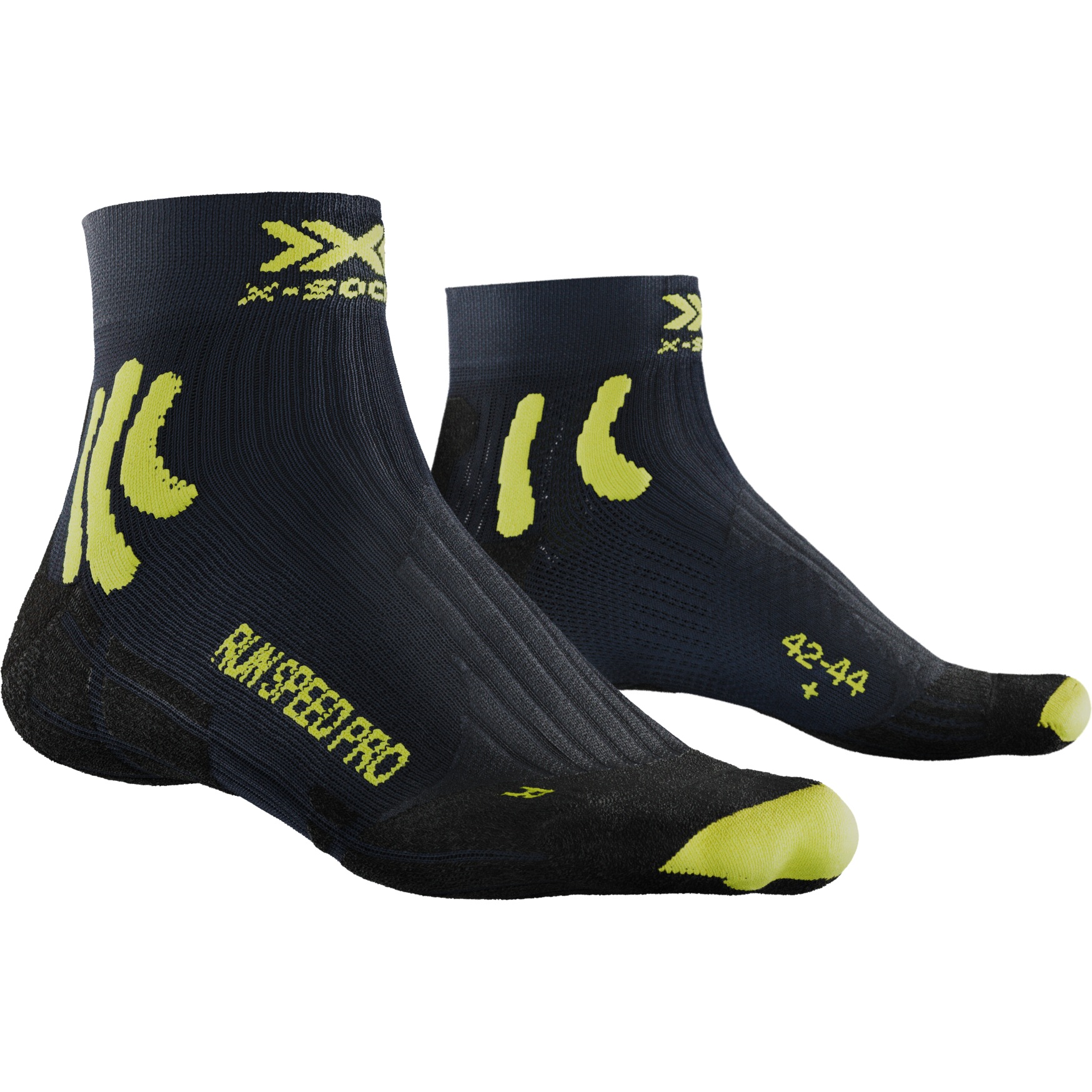 Productfoto van X-Socks Run Speed Pro 4.0 Hardloopsokken - charcoal/phyton yellow/black