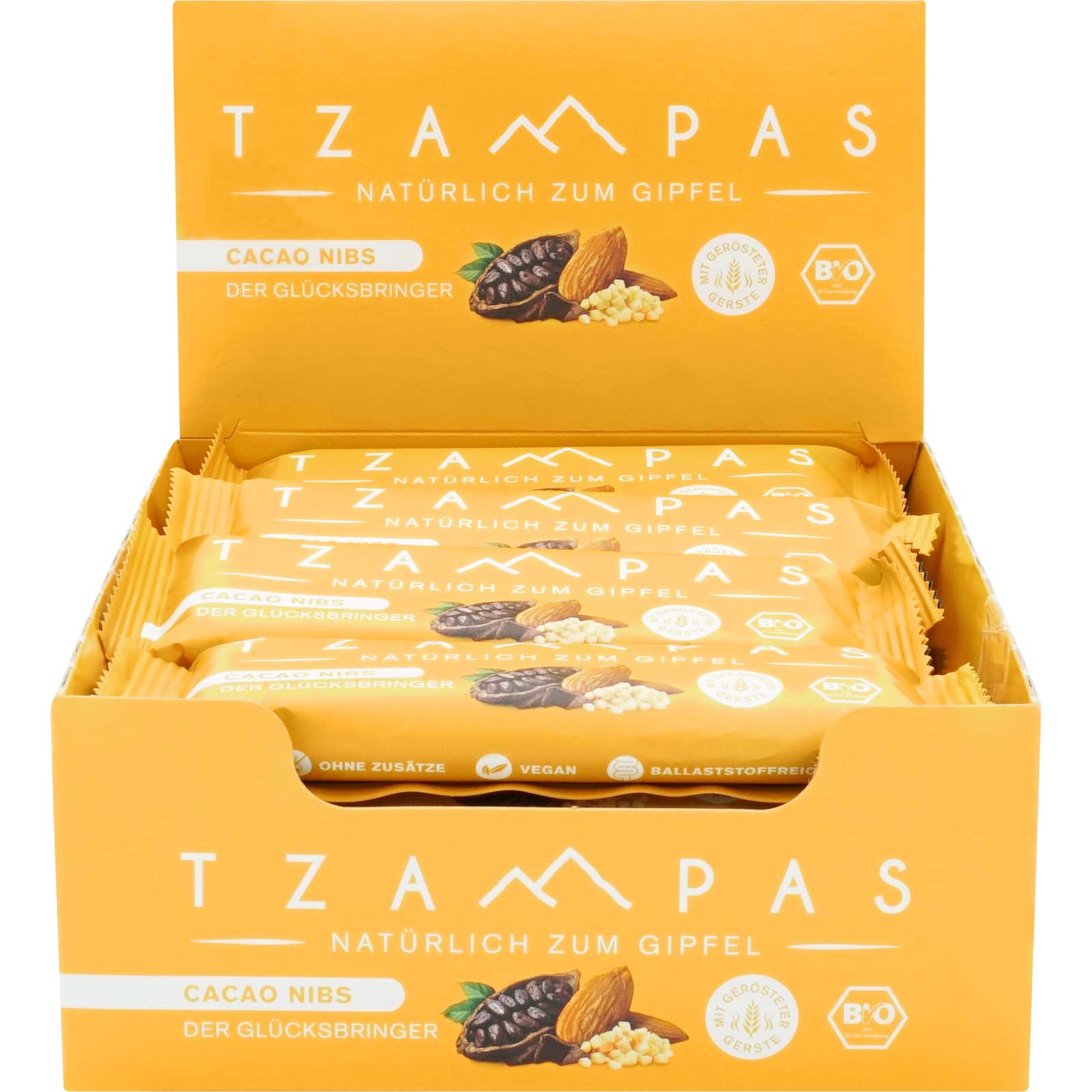 Foto de TZAMPAS Barrita Energética BIO - Cacao Nibs - 16x40g