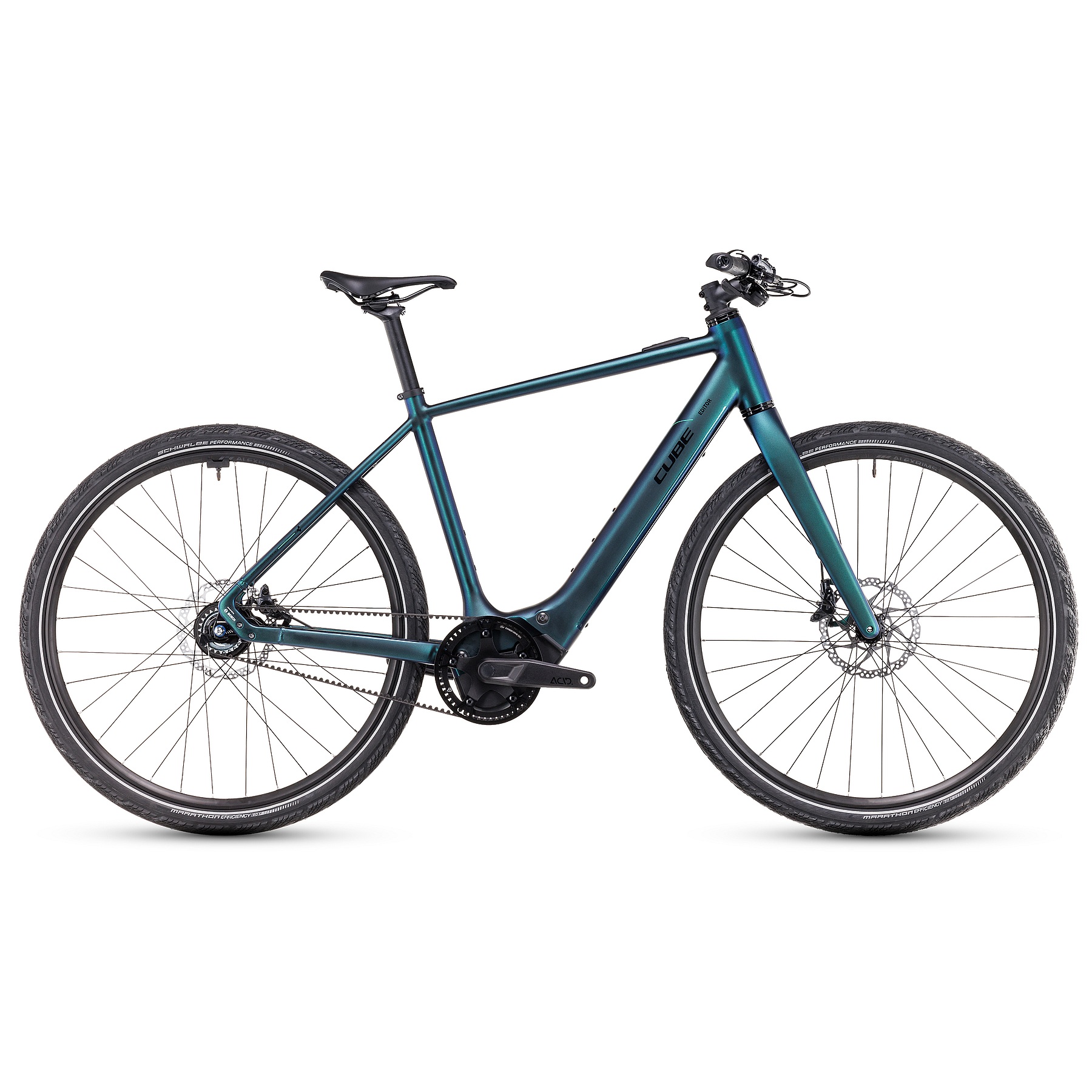 Productfoto van CUBE EDITOR HYBRID SLT 400X - City E-Bike - 2025 - goblin / glossy