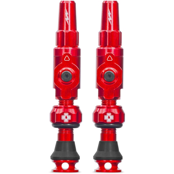 Image of Muc-Off Big Bore Lite Tubeless Valves Set (Pair) - red