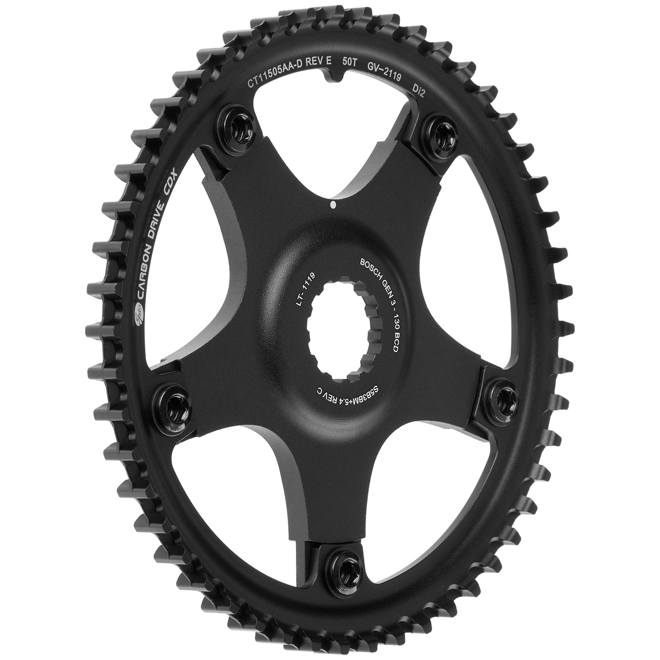 Bild von Gates Carbon Drive Riemenscheibe - CDX | Centertrack | Front | BCD-130 | Bosch Gen. 3 | Unified - ohne Guard