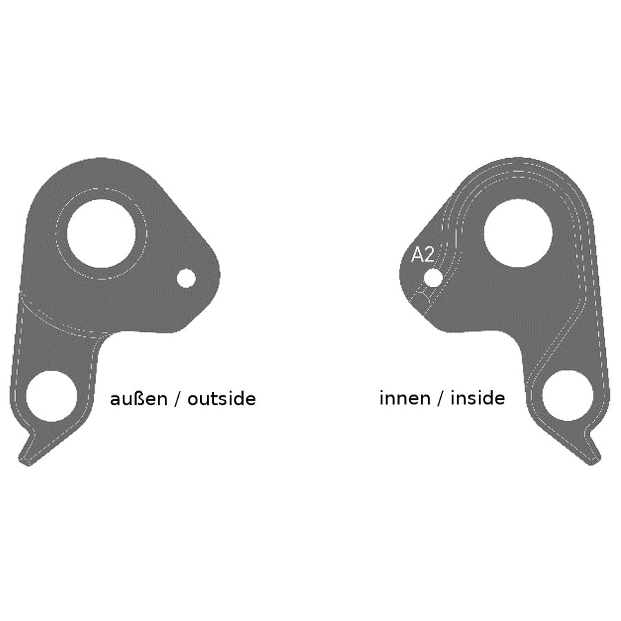 Picture of Ghost GHT12-057 / FRHG0057 Derailleur Hanger - SRAM &amp; Shimano Standard