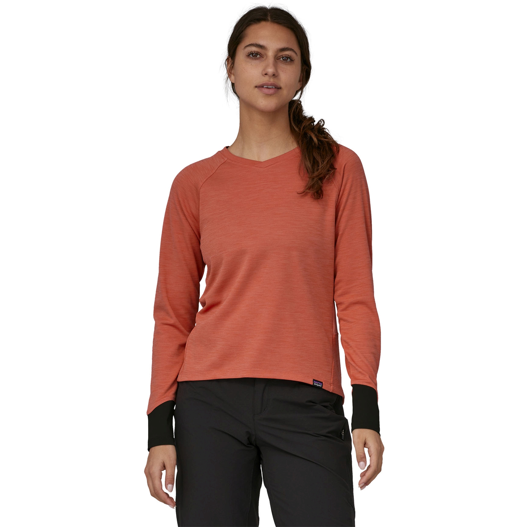 Picture of Patagonia Women&#039;s Dirt Craft Longsleeve Jersey - Quartz Coral