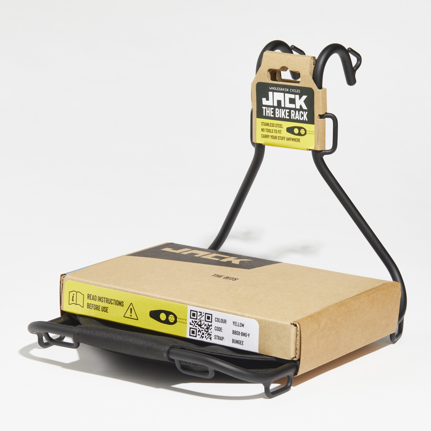 Wholegrain Cycles Jack The Bike Rack Front Carrier - black/yellow