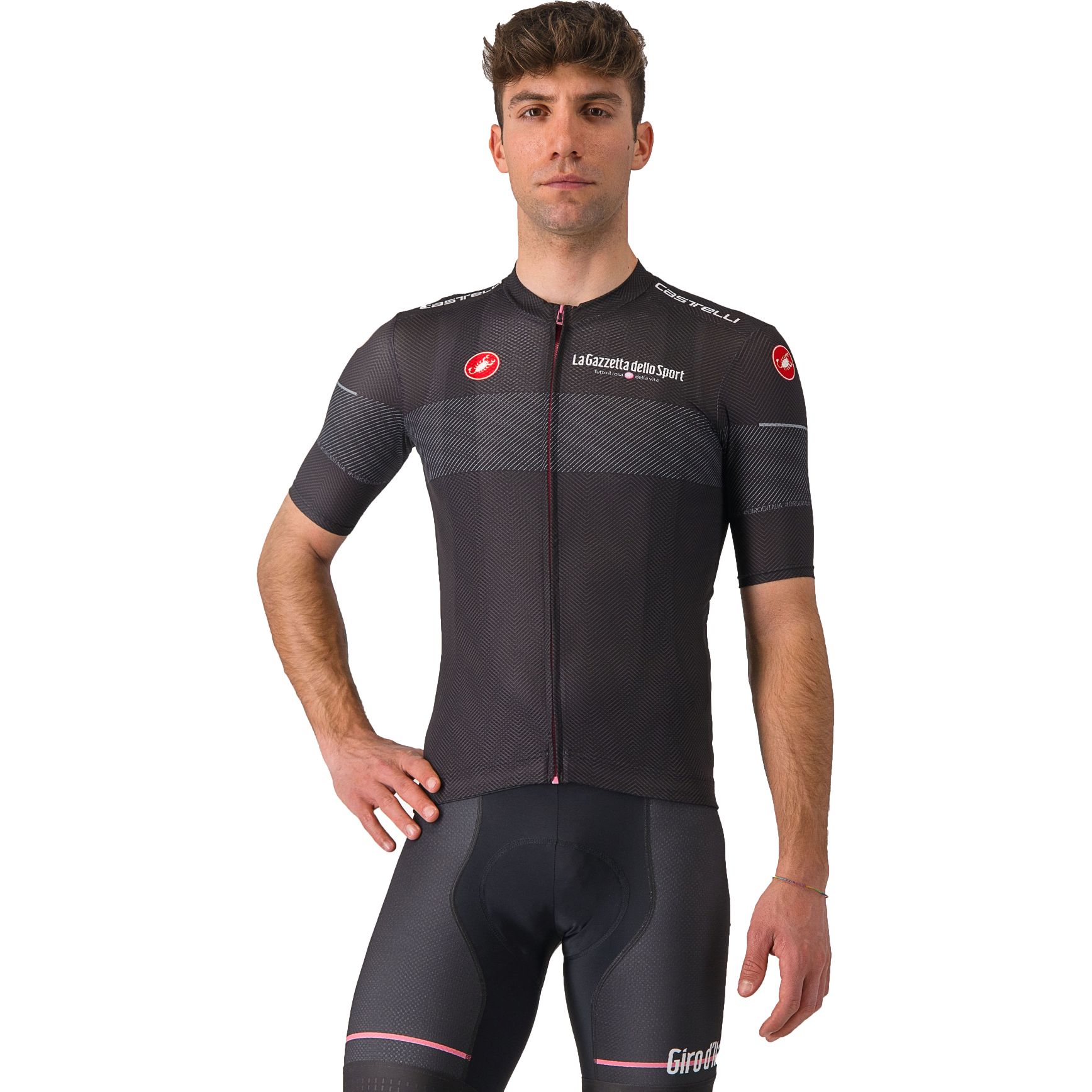 Productfoto van Castelli Giro d&#039;Italia #Giro107 Classification Fietsshirt met Korte Mouwen Heren - zwart 010