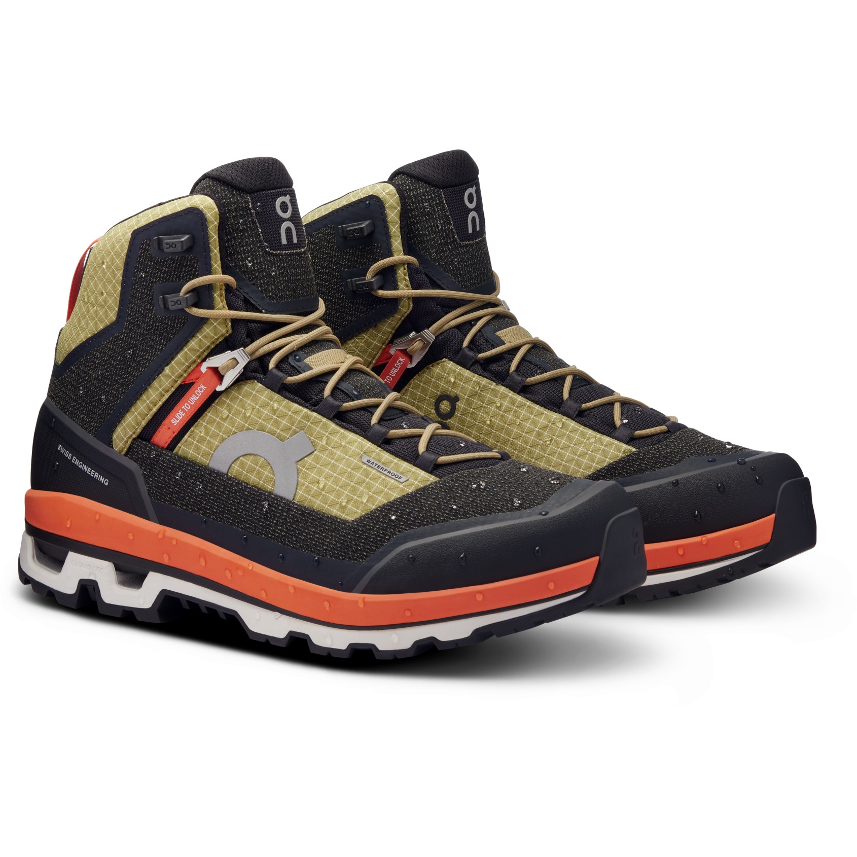Productfoto van On Cloudalpine Waterproof Trekking-Boots - Safari | Zwart