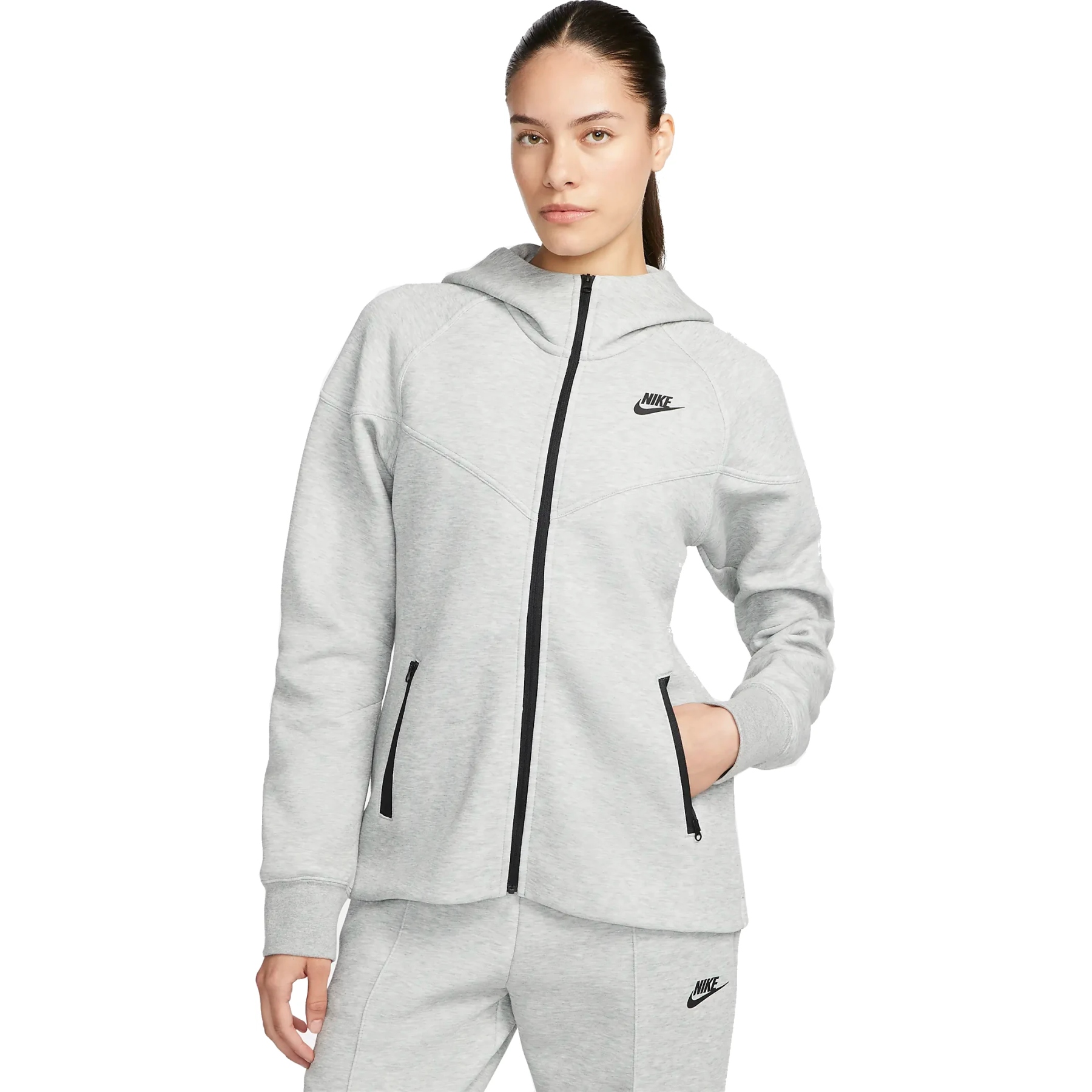 Immagine di Nike Giacca Donna - Sportswear Tech Fleece Windrunner - dark grey heather/black FB8338-063