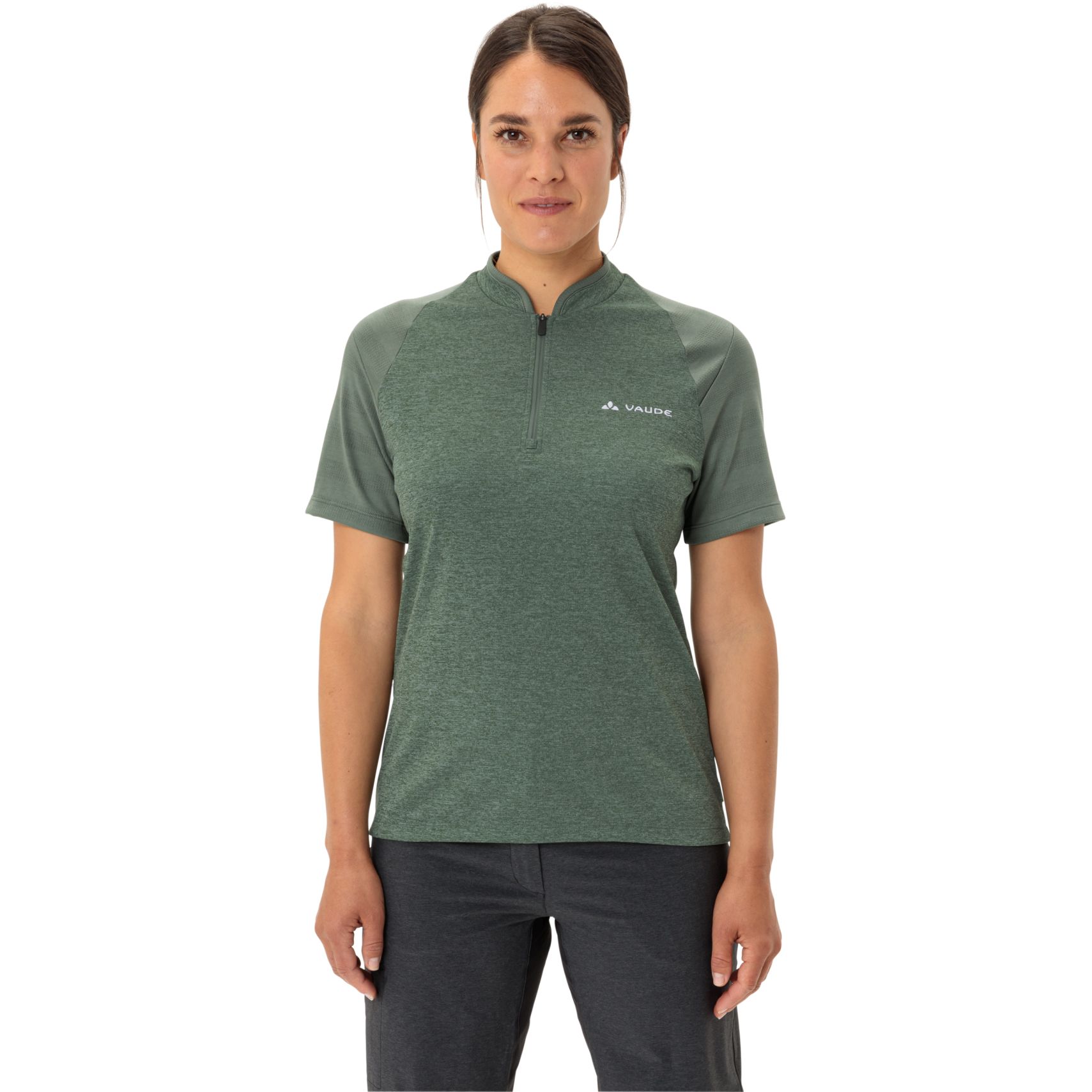 Produktbild von Vaude Tamaro Half Zip IV Kurzarmshirt Damen - agave