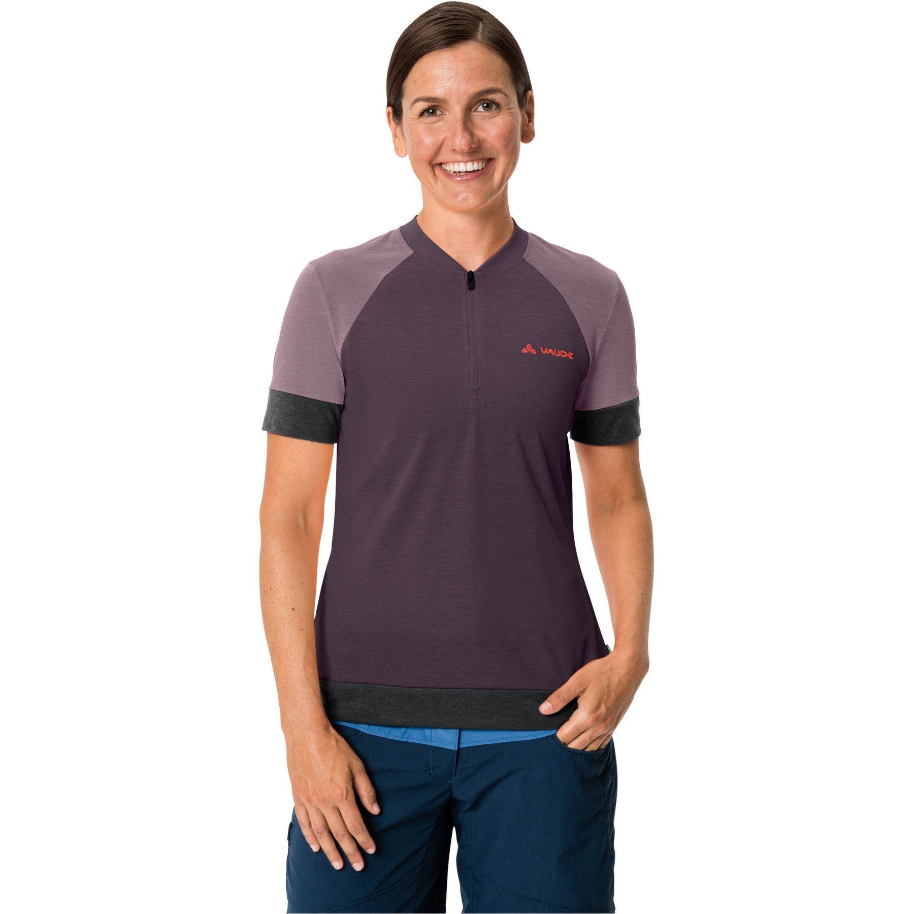 Image of Vaude Women's Altissimo Q-Zip Shirt - blackberry