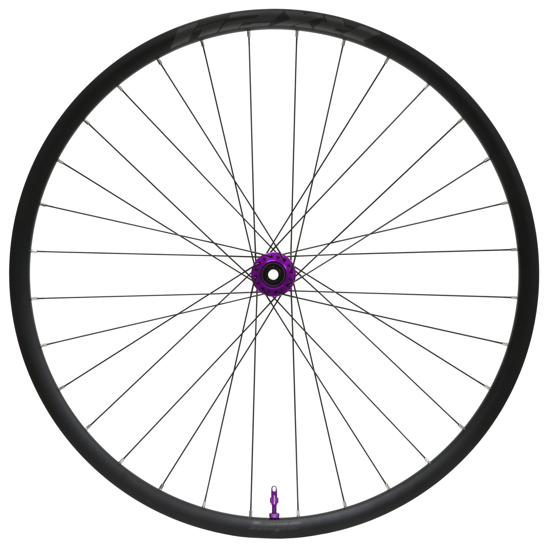 Produktbild von Hope RX24 - Pro 5 Vorderrad - 28&quot; | Clincher | 24-Loch | Centerlock - 12x100mm - violett