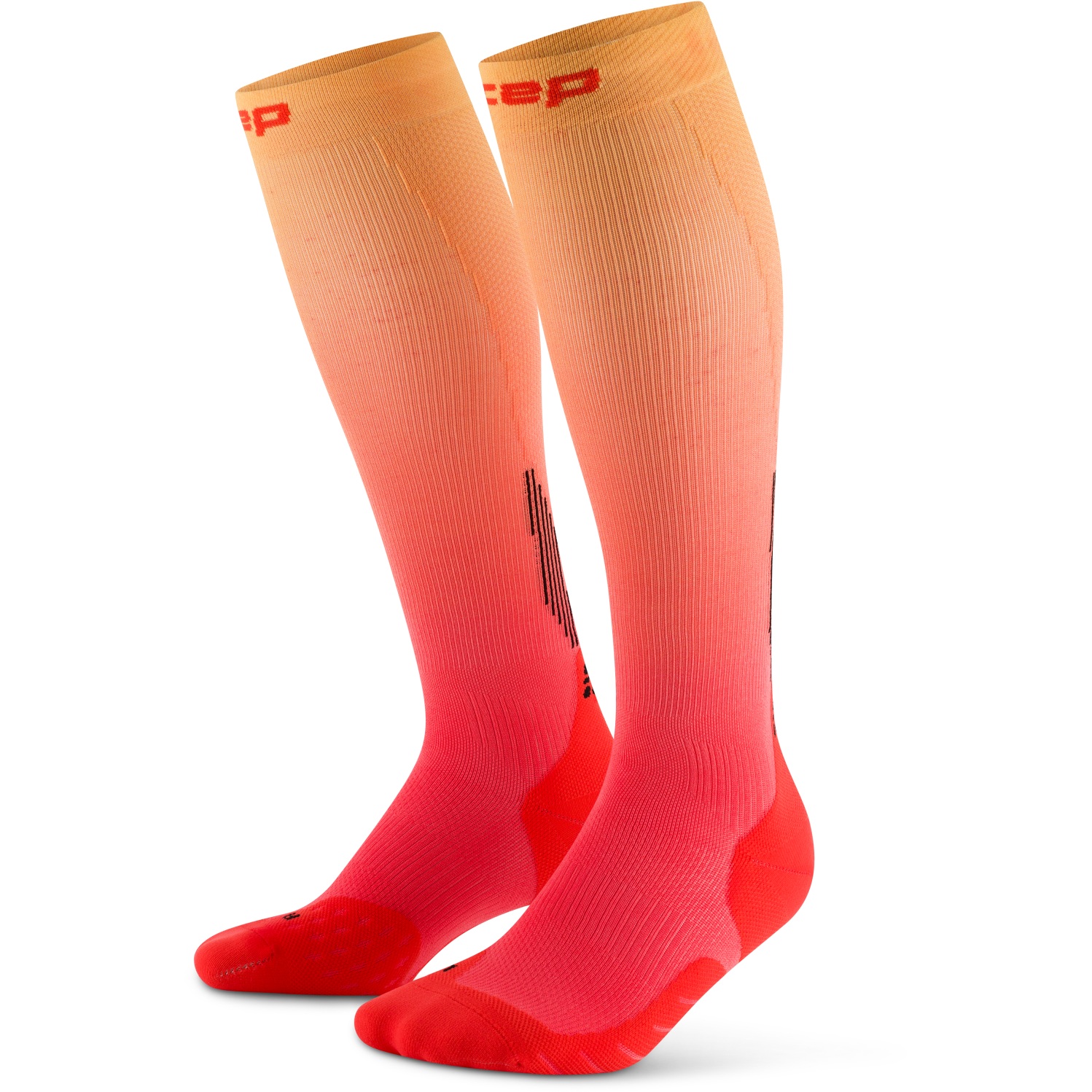 Bild von CEP Core Run Edt. Gradient Tall Kompressionssocken Damen - red/marigold fade