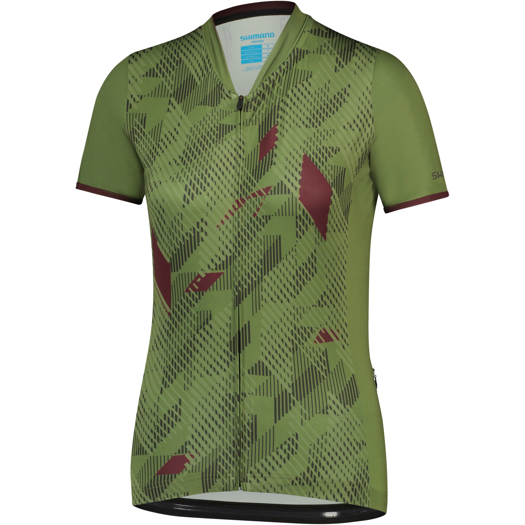 Produktbild von Shimano Sagami MTB Kurzarmtrikot mit Reißverschluss Damen - XXL - transparent green