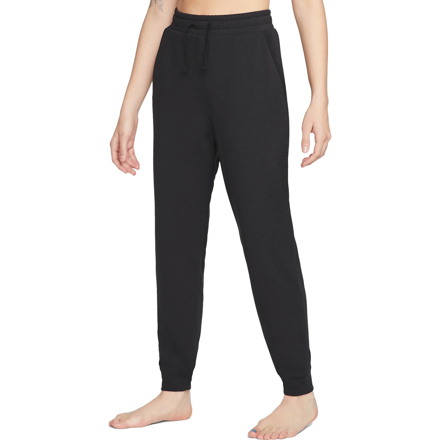 Produktbild von Nike Yoga Dri-FIT 7/8-Fleece-Jogger für Damen - black/iron grey DM7037-010