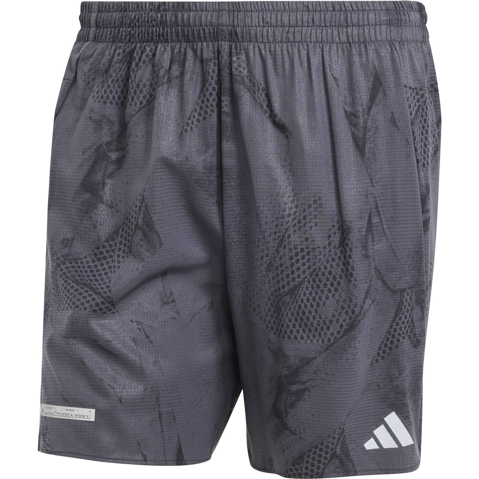 Image of adidas Ultimate Allover Print Running Shorts Men - carbon/black IL7183