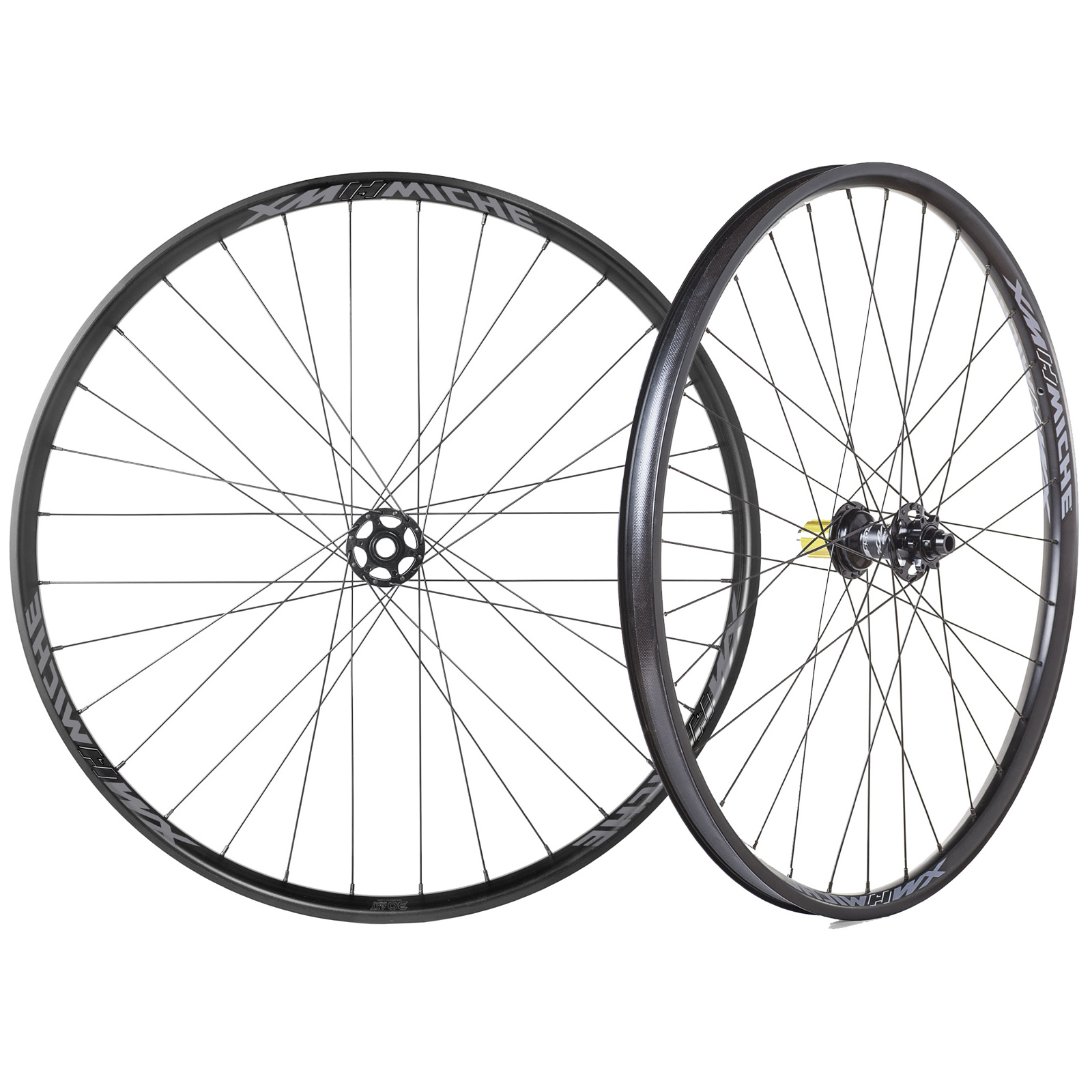 Picture of Miche XM-H 30 AXY E-Bike Wheelset - FW: 15x110mm / RW: 12x148mm Boost - 6-Hole - Tubeless - Shimano HG - 27.5 Inch