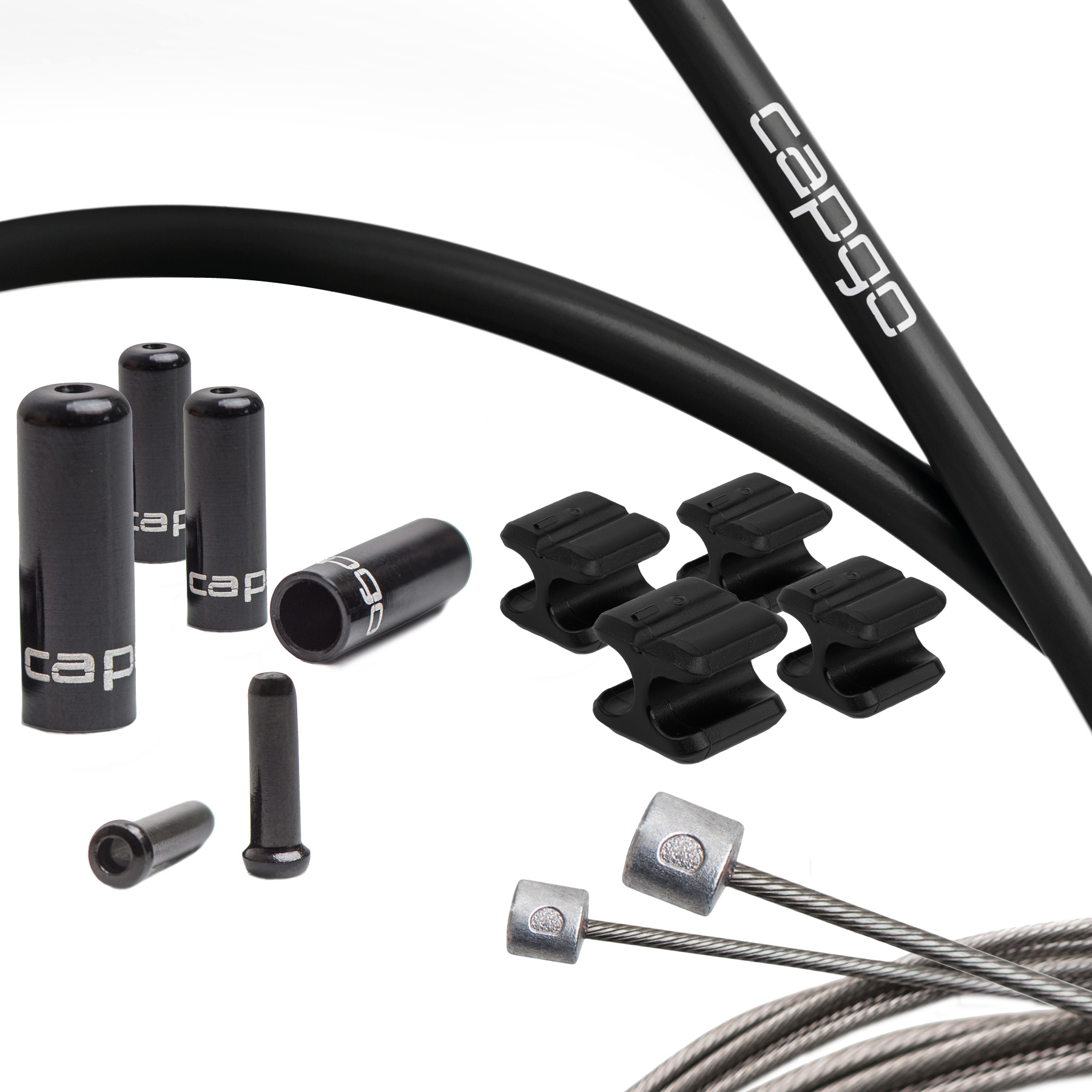 Foto de capgo Kit de Cable de Cambio - Orange Line | Double (2x) - MTB/Road (Shimano/SRAM) | negro