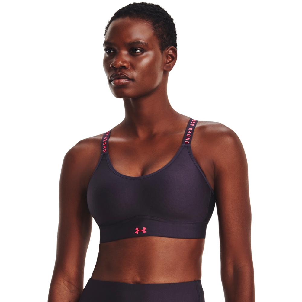 Picture of Under Armour Women&#039;s UA Infinity Mid Covered Sports Bra - Tux Purple/Pink Shock