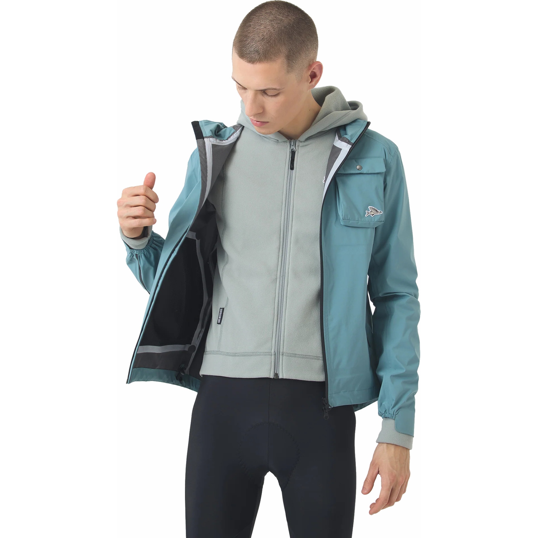 Café du Cycliste Alizee Rain Jacket Unisex - deep water | BIKE24