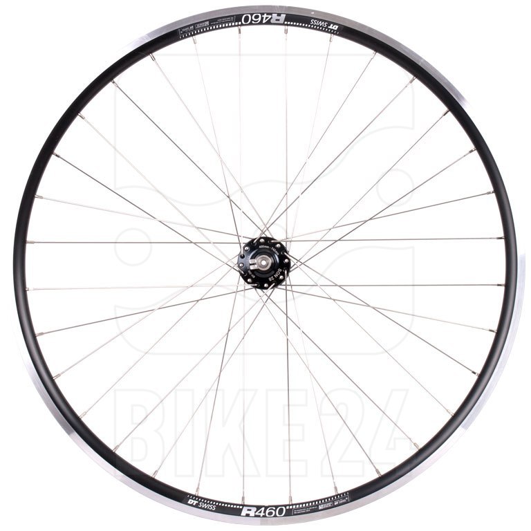 Productfoto van SON 28 | DT Swiss R460 - 28&quot; Front Wheel with Hub Dynamo - Rim Brake - QR - black