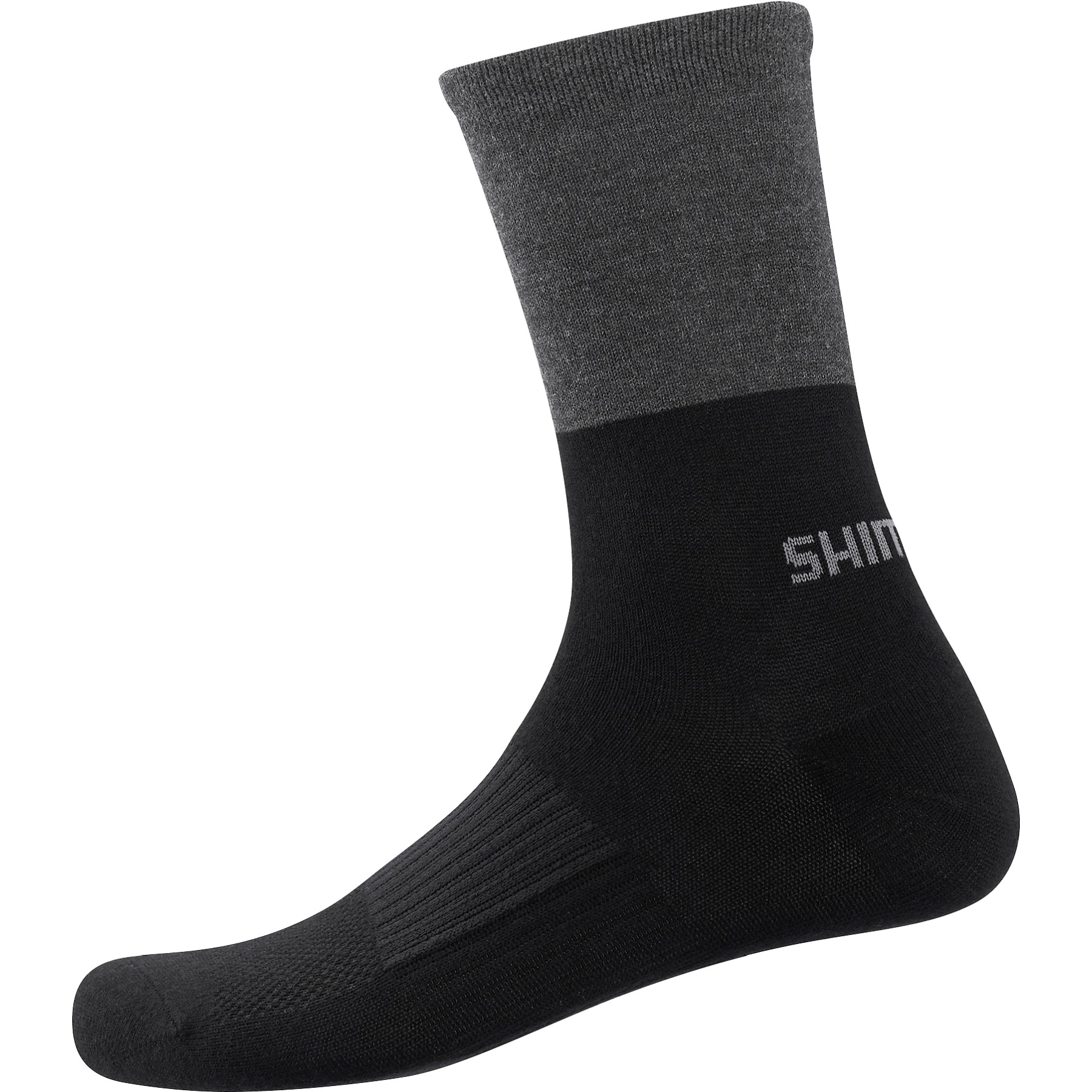 Высокие шерстяные носки Shimano Original - черный/серый