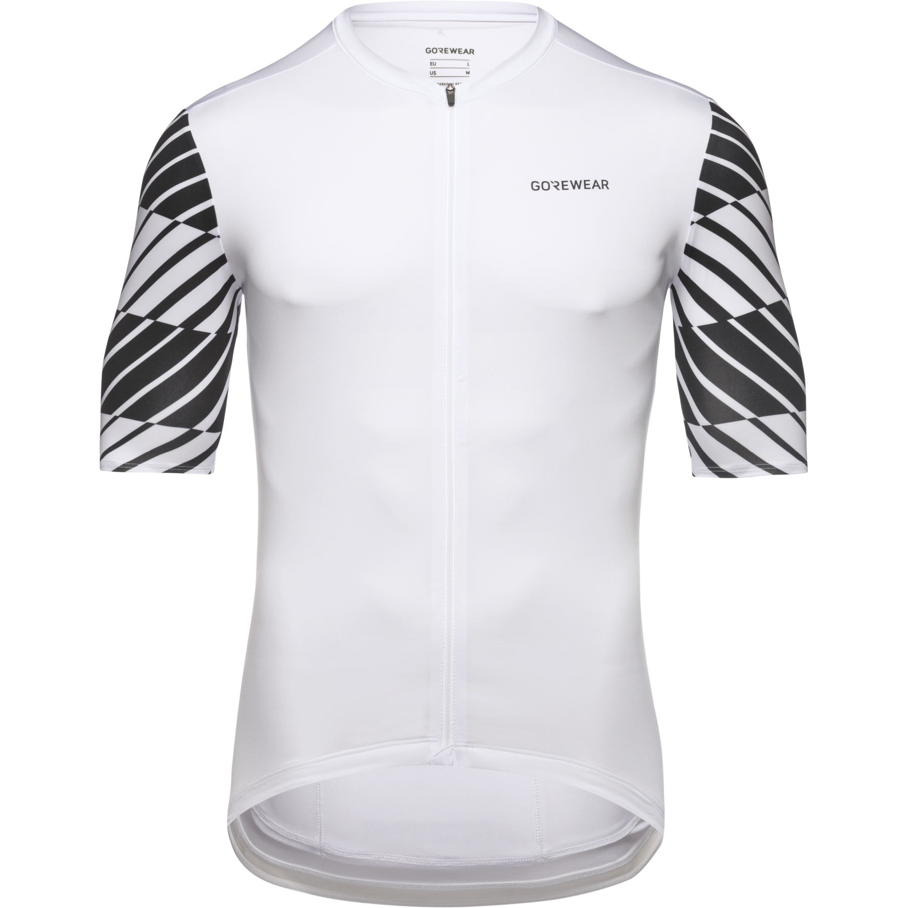 Productfoto van GOREWEAR Swiftride Optical Fietsshirt met Korte Mouwen Heren - white/black 0199