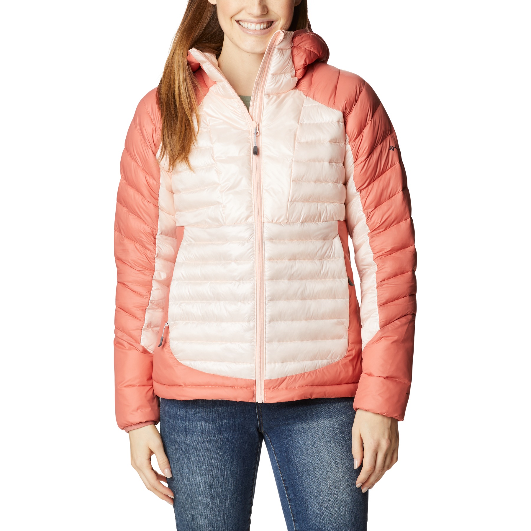 Picture of Columbia Labyrinth Loop Hooded Jacket Women - Peach Blossom/Dark Coral