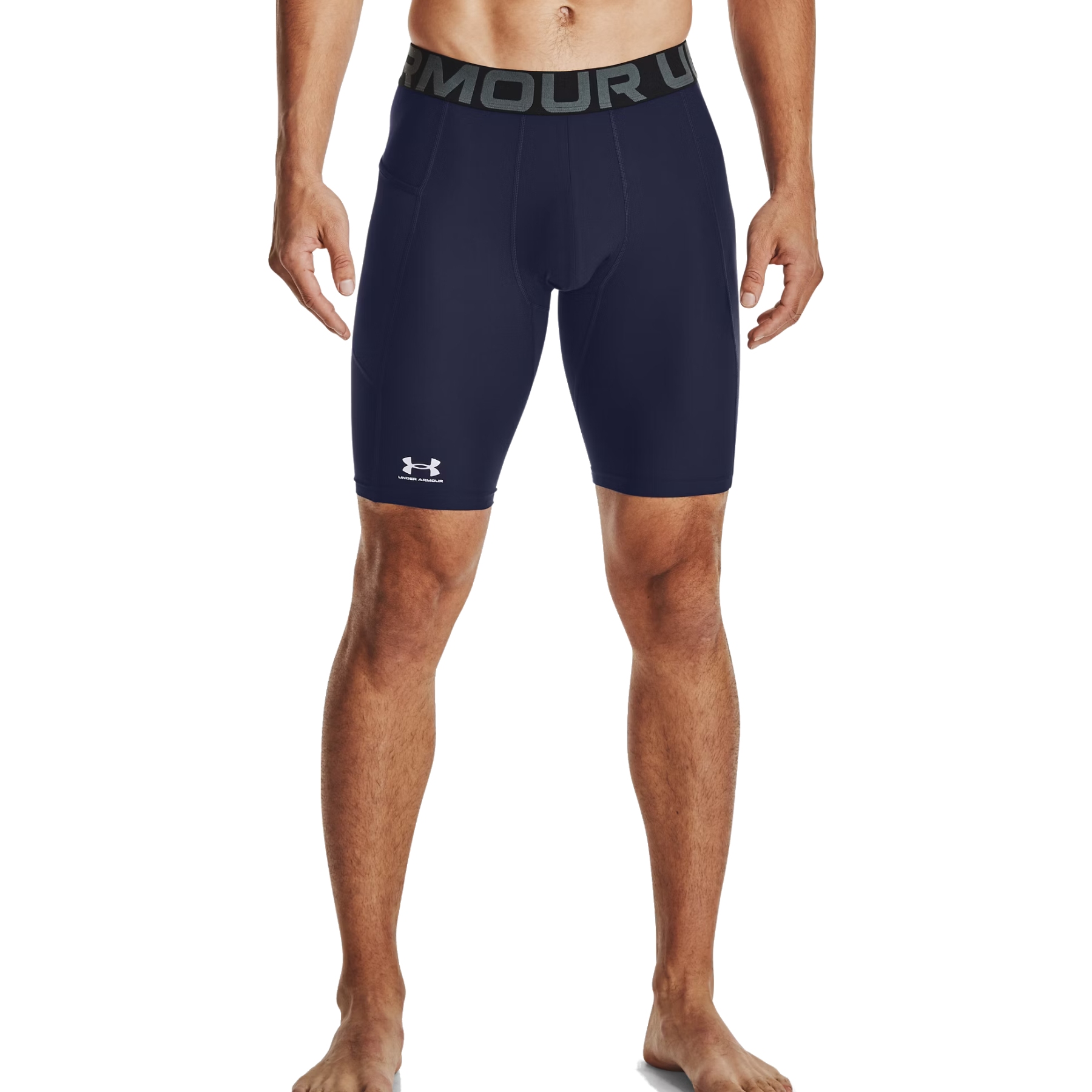 Produktbild von Under Armour HeatGear® Armour Long Shorts mit Tasche Herren - Midnight Navy/White