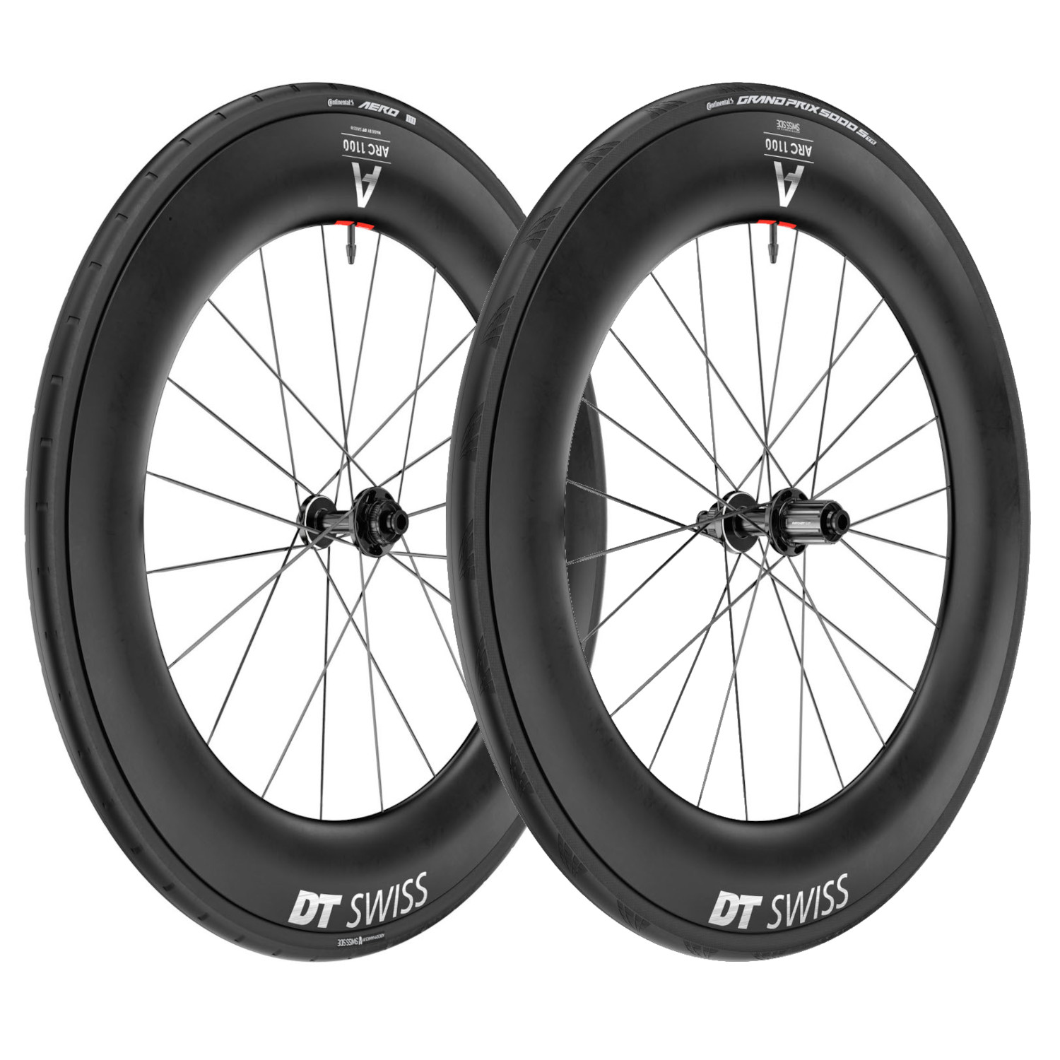 Колесная система DT Swiss | Continental WTS - Комплект ARC 1100 DICUT 85 + Складная шина Aero 111 / GP 5000 S - 28