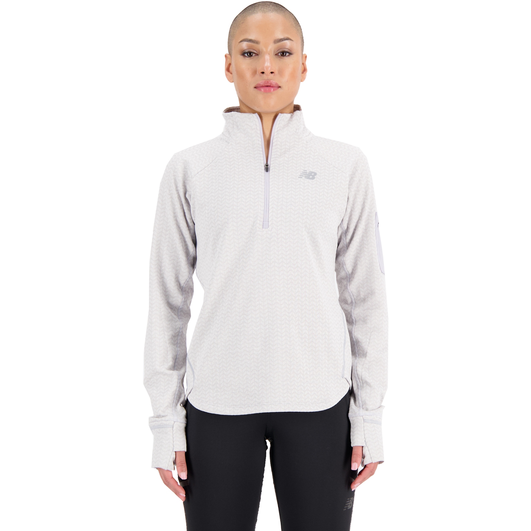 Productfoto van New Balance Heat Grid Half Zip Shirt met Lange Mouwen Dames - Ghv