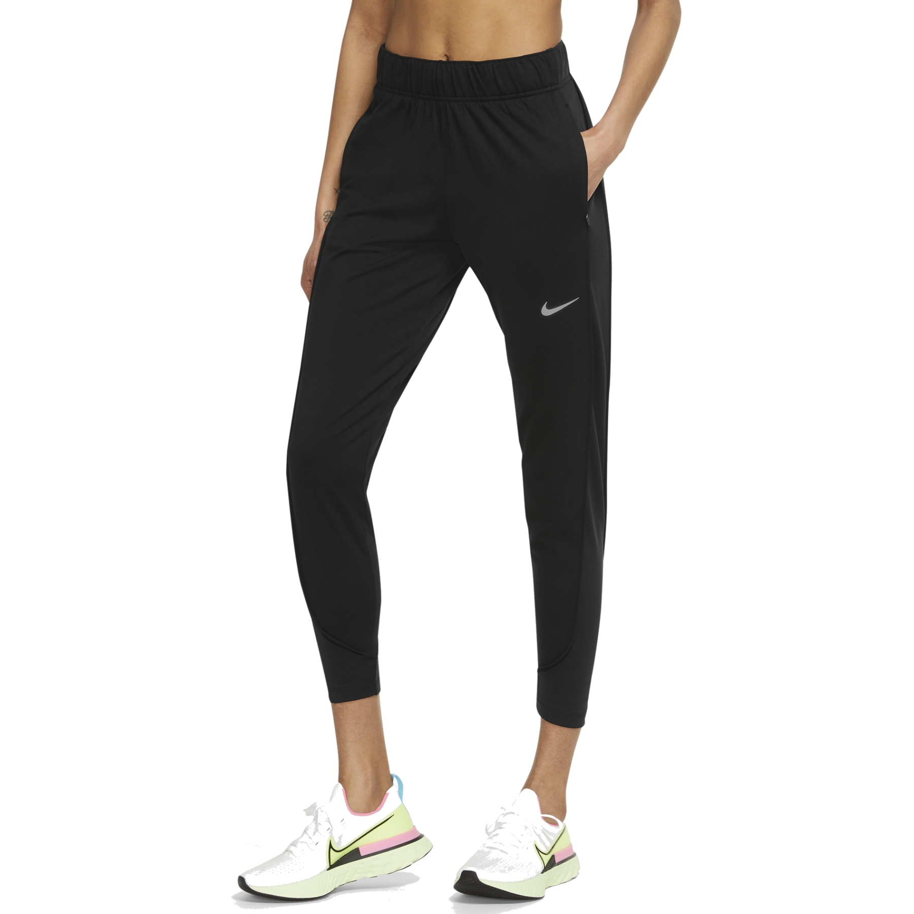 Produktbild von Nike Therma-FIT Essential Damen-Laufhose - black/black/reflective silver DD6472-010