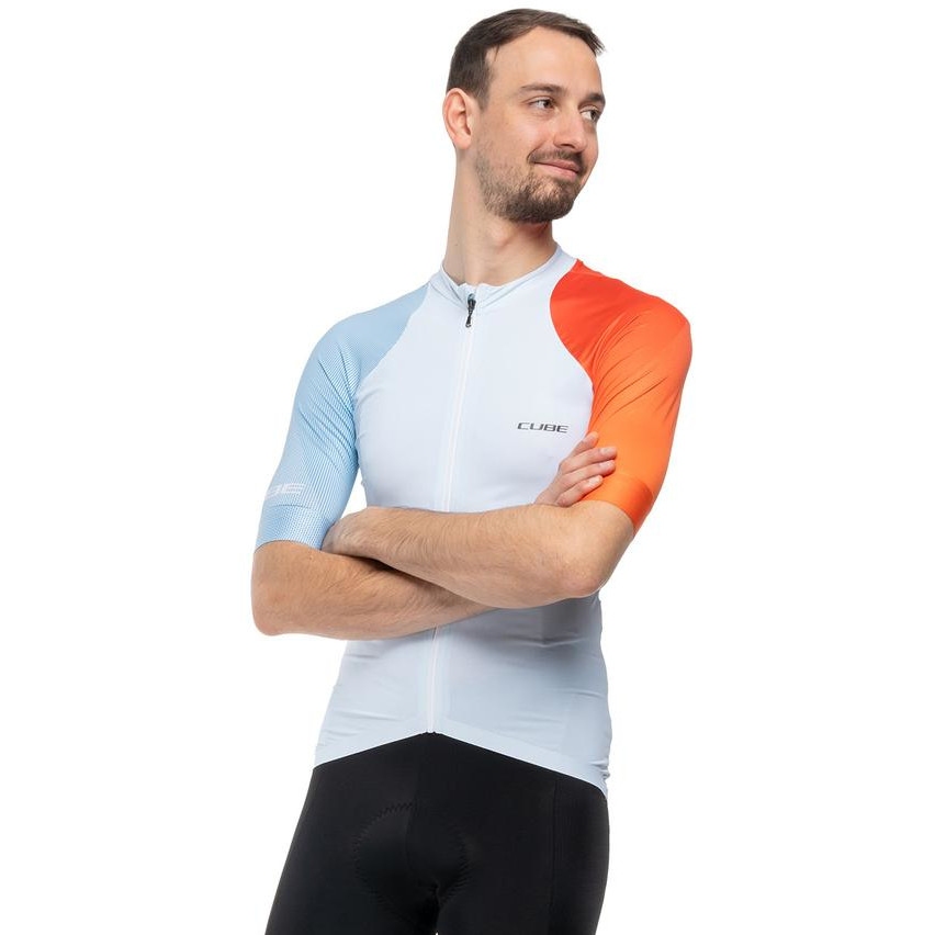 Produktbild von CUBE Road/XC Teamline Kurzarmtrikot Herren - weiß