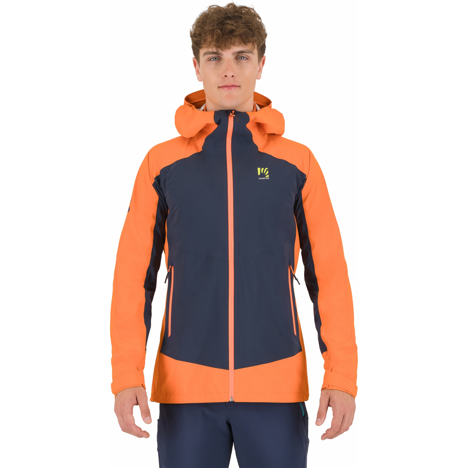 Picture of Karpos Temporale Rain Jacket Men - outer space/scarlet ibis
