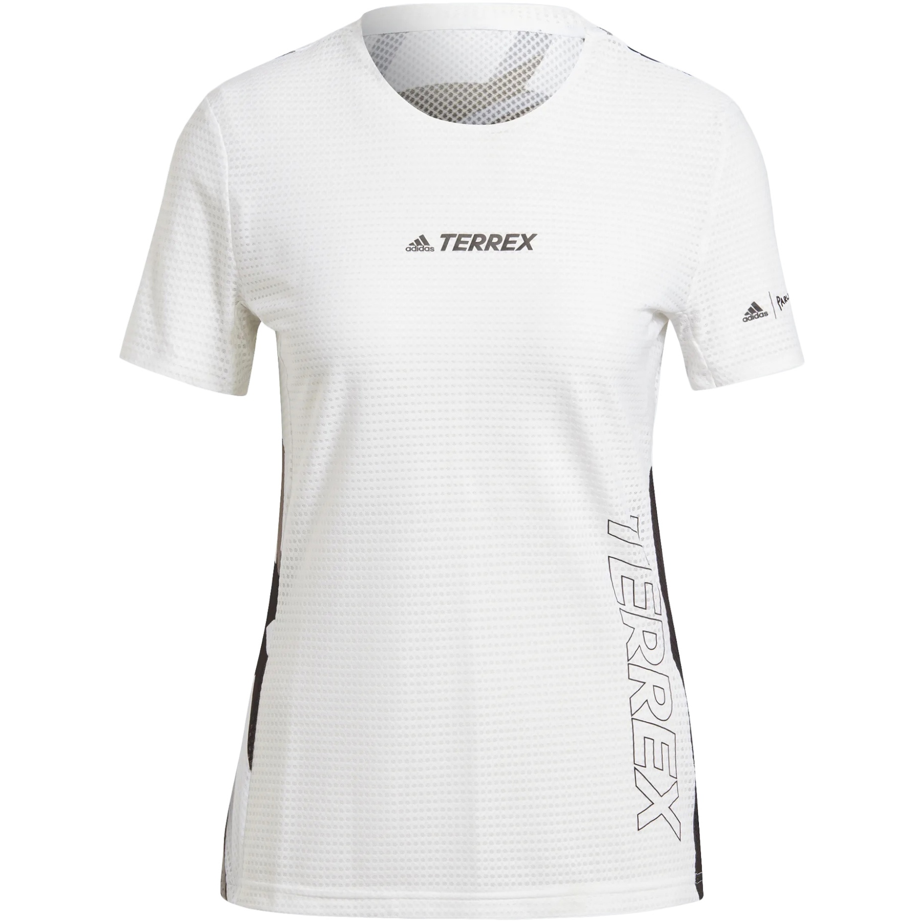 Image of adidas Women's TERREX Parley Agravic Trail Running Pro Tee Shirt - white/black GL1211