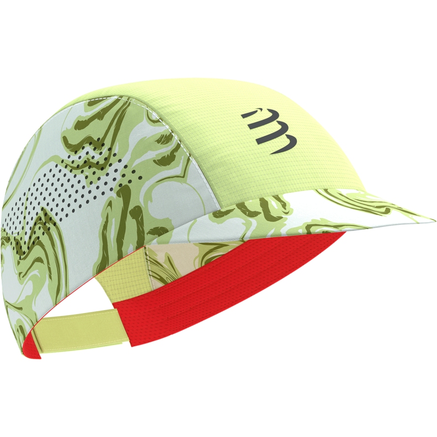 Produktbild von Compressport Pro Racing Cap - green camo/fluo red