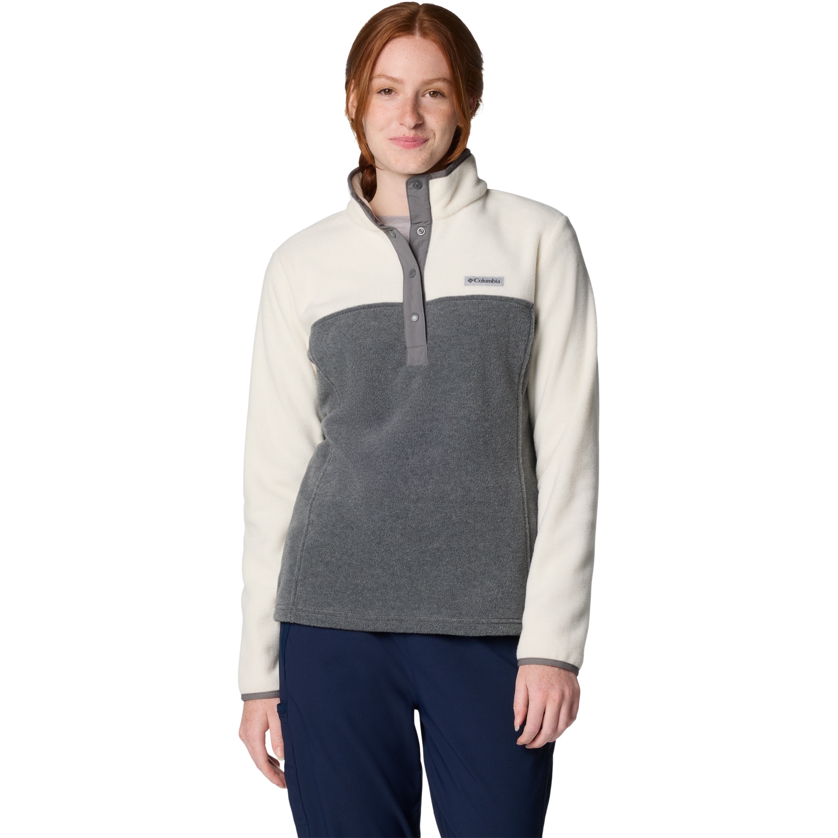Produktbild von Columbia Benton Springs 1/2 Snap Pullover II Damen - City Grey Heather/Chalk