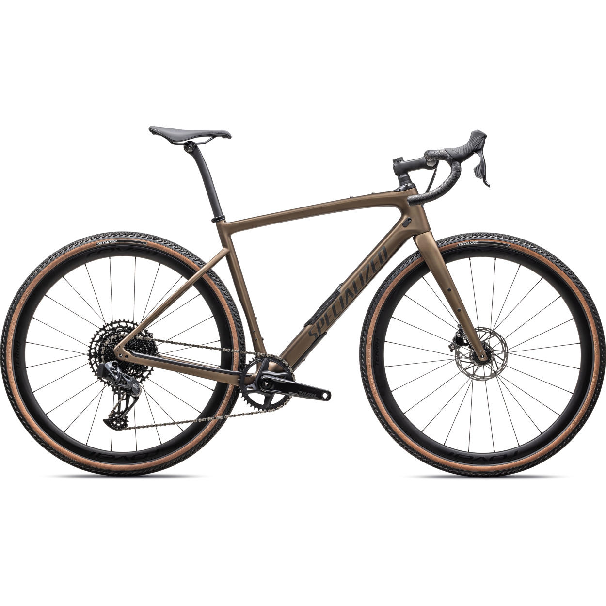 Specialized DIVERGE EXPERT Carbon Gravel Bike 2025 satin burnt gold metallic black liquid metal