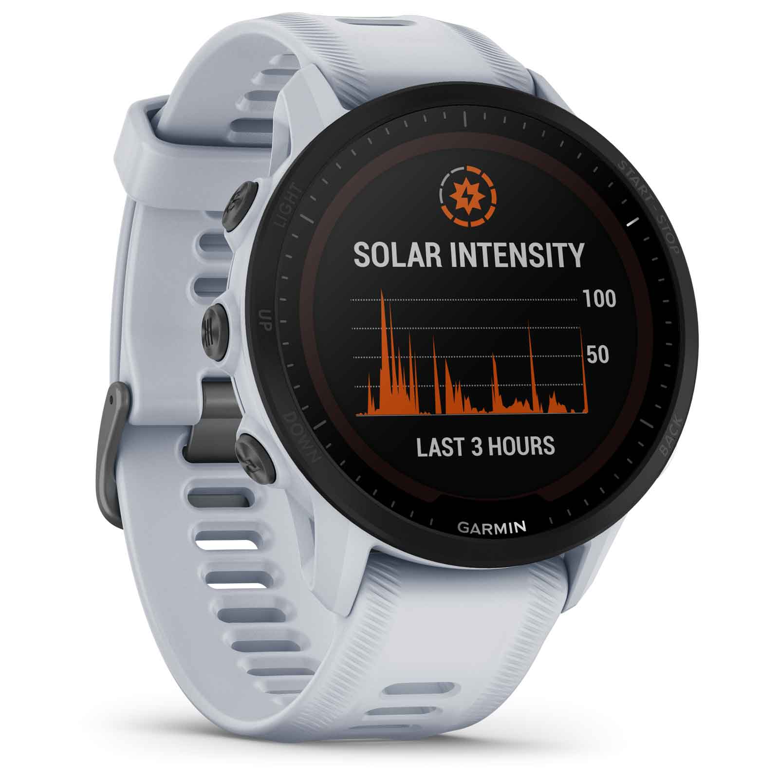Productfoto van Garmin Forerunner 955 Solar GPS Smartwatch - white/black